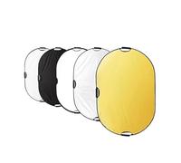 Kit de Estudio fotográfico con Reflector 5 en 1, Ovalado Plegable, Accesorio fotografía portátil Mano(60x90cm)