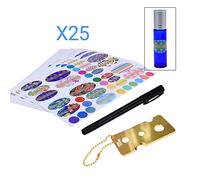 Kit de Etiquetas para Botellas de Aceite Esencial de Kare & Kind, Herramienta para Botella con Cadena, y Pluma para Escribir en la Etiqueta