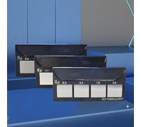 Kit de evaluación de rugosidad esencial con etiquetas transparentes y cuatro muestras únicas diseñadas para conocimientos de fabricación (molienda externa)