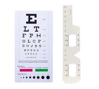Kit de evaluación de visión Tablas de ojos de PVC con herramientas de medición de PD para clínicas y pruebas en el hogar (GJC26+FA05)