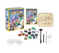 Kit de Excavación de Gemas Infantil,Actividad Científica Con Lupa | Set De Excavación Para El Descubrimiento De Cristales Y Gemas,Para Niños Niñas De 8 A 12 Años Alumnos Estudiantes Infantil Aula Casa