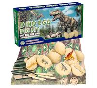 Kit de Excavación de Huevos de Dinosaurio, 12 Piezas, Descubre 12 Dinosaurios diferentes, Juego de Herramientas de Minería, Regalo Científico, Juguetes y Juegos para 6-12 Años, Navidad/Acción de