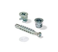 Kit de excéntricas T15 Emuca con pernos y tuercas M 6mm para tablero 19mm
