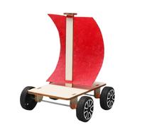 Kit De Experimento Científico - Proyecto STEM De Coche Impulsado Por El Viento | Kit De Construcción Educativo De Madera Para Niños | Aprendizaje Práctico De Física, Maqueta Para Feria Científica Esco