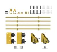 Kit de extensión de escalera rodante para biblioteca de 3.3 a 20 pies, kit de herrajes, riel/riel para escalera móvil con conector de riel, kit de herrajes para sistema de rodillos deslizant