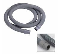 Kit de extensión de manguera de drenaje para lavadora y lavavajillas, 1,5 m, 2 m, 3 m, tubo flexible de polipropileno con conector y abrazaderas, color gris