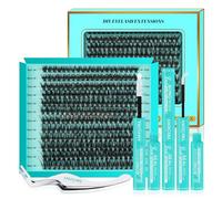 Kit de extensión de pestañas DIY 240 unidades 50D Clusters Kit, Lash Bond And Seal, Lash Remover, Lash Twzzer para pestañas falsas Cluster Kit (D-Mix9-16mmKit)