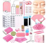 Kit de extensión de pestañas Para Principiantes Practica Pinzas Faciales de Pestañas Con Pestañas de Párpado Reemplazadas Maniquí de Pestañas Falsas en la Cabeza