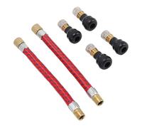 Kit de Extensión de Vástago de Válvula de Neumático de Scooter Eléctrico Diseño Compacto a Prueba de Fugas 4 Válvulas Rectas 2 Extensiones para Conducción Al Aire Material de Alta Resistencia