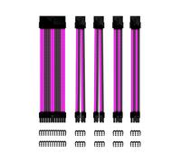 Kit de extension phoenix cables fuente de alimentacion 30cm 24 pines - 4 + 4 pines - 6 + 2 pines negro y morado