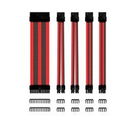 Kit de extension phoenix cables fuente de alimentacion 30cm 24 pines - 4 + 4 pines - 6 + 2 pines negro y rojo