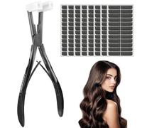 Kit de extensiones de pelo, pinzas y 96 unidades, pinzas para extensiones de pelo, pinzas de extensión de pelo real, herramienta de peluquería para salón de belleza profesional