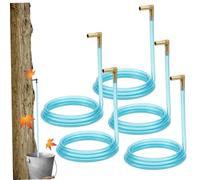 Kit de extracción de árbol de arce, paquete de 5 con tubos azules de calidad alimentaria y boquillas de latón para una fácil recolección de jarabe de arce en el hogar Kit de extracción de jarabe Árb