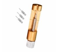 Kit de extracción de eslabones de reloj, kit de tamaño de reloj de aluminio, herramienta de reparación de relojero para ajustar el tamaño de la correa, dorado, 65 × 14 × 15 / 2.56 × 0.55 × 0.63 in