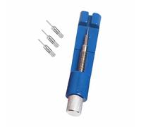Kit de extracción de eslabones de reloj, kit de tamaño de reloj de aluminio, herramienta de reparación de relojero para ajustar el tamaño de la correa, azul, 65 × 14 × 15 / 2.56 × 0.55 × 0.63 in