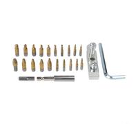 Kit de extracción de tornillos de tubería de agua de 23 piezas, juego de extractores de pernos rotos con brocas HSS y extractores para extracción de roscas peladas, compatible con estándar