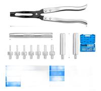 Kit de extracción e instalación de sellos de válvula de 11 piezas con adaptadores de 7 tamaños para mantenimiento y reparación de sellos de válvula de motor automotriz (caja azul)