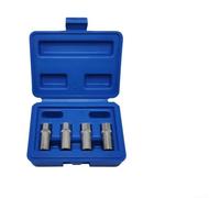 Kit de extractor de pernos automotrices de 4 piezas para extracción rápida de pernos pelados o rotos, compatible con asas comunes de 1/4 pulgadas