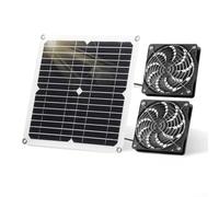 Kit de extractor solar de diseño innovador de 12 W para una gestión sostenible del calor al aire libre (ventilador dual)