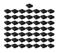 Kit de extremo de fila de cinta de goteo plegable 25/50/100 piezas negras para riego aerodinámico en jardines y césped (50 piezas)