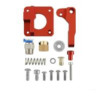 Kit de extrusora para impresión 3D con material de aluminio y mecanismo de alimentación optimizado para un funcionamiento fiable (rojo)
