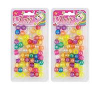 Kit de fabricaciσn de joyas con cuentas de 120 piezas, pulsera trenzada para el cabello, adornos, manualidades, pony de color perla redonda grand