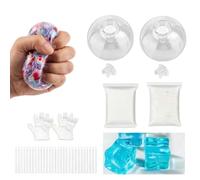 Kit de fabricación de bolas de estrés, haz tu propio kit de bolas Squeez-e con pieles en blanco, bolas de estrés para adultos, alivio de estrés sensorial para artes y manualidades (opción B)