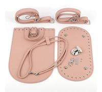Kit De FabricacióN De Bolso De Cuero 1 Juego de mochila hecha a mano Diy for mujer, accesorios for bolso hombro, correa cuero for, cubierta inferior con herrajes for ganchillo Uso Diario(Pink)