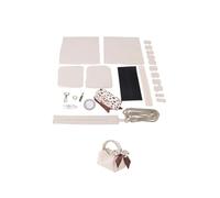 Kit De FabricacióN De Bolso De Cuero Accesorios Fácil DIY Juego de bolsos costura a mano Kit fabricación Bolso cuero hecho a Boston con correa for el hombro for mujeres para Bricolaje(Num1 White)