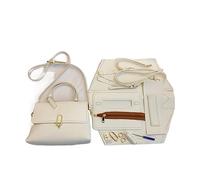 Kit De FabricacióN De Bolso De Cuero Conjunto de bolso mano hecho a con correa for el hombro, cuero, funda inferior for, accesorios Hardware for mujer, Diy(White)