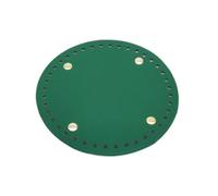 Kit de fabricación de bolsos Bolsa redonda de 12/14 /18cm con remaches moldeadores fondo, bolsa ganchillo tejida a mano DIY for bolsas cojín hechas a, Base para Coser(Green 14cm)