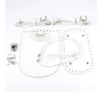 Kit de fabricación de bolsos Bolso hecho a mano Diy, bolso tejido con correa for el hombro de cuero, conjunto parte inferior del accesorios paquete Hardware for mujer, mochila para Coser(F-06)