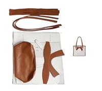 Kit de fabricación de bolsos Conjunto de bolso hecho a mano, accesorios, costura a, Kit DIY, a, artesanal cuero for mujer para Coser(Num8 White)