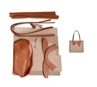 Kit de fabricación de bolsos Conjunto de bolso hecho a mano, accesorios, costura a, Kit DIY, a, artesanal cuero for mujer para Coser(Num8 Khaki)