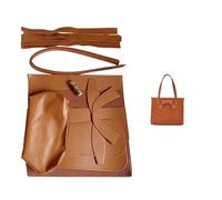 Kit de fabricación de bolsos Conjunto de bolso hecho a mano, accesorios, costura a, Kit DIY, a, artesanal cuero for mujer para Coser(Num8 Brown)