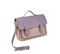 Kit de fabricación de bolsos de bricolaje, kit de fabricación de bolsos de mensajero, bolso de hombro, material de piel sintética cosido a mano, juego cruzado (rosa-morado)