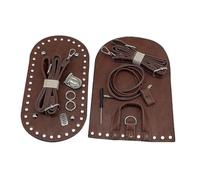 Kit de fabricación de bolsos Juego de fabricación bolsas, Base cojín costura, moldeador parte inferior cuero PU, bolsa punto for DIY, ganchillo, piezas mochila para Coser(Coffee)