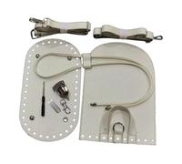 Kit de fabricación de bolsos Juego de fabricación bolsas, Base cojín costura, moldeador parte inferior cuero PU, bolsa punto for DIY, ganchillo, piezas mochila para Coser(WHITE)