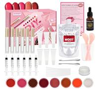 Kit de fabricación de brillo, Vezerd Lipgloss Making Kit, Creativo Bricolaje Adulto DIY Set de fabricación, Chica Lipgloss Set divertido de regalo de maquillaje para mujeres, Rosa