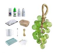 Kit de fabricación de jabón de uva, juego completo de manualidades hecho a mano con moldes, cuerda de yute, polvo de mica, base de jabones naturales y herramientas, decoración del hogar para regalo