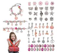 Kit de fabricación de joyas, kit de fabricación de pulseras para niñas | Kit de pulseras de perlas de aleación, suministros de fabricación de joyas | Kit de perlas de joyería, Kit de collar de bra