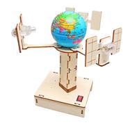 Kit de fabricación de modelos STEM - Conjunto de construcción de satélites de madera, bricolaje | Proyecto de aprendizaje interactivo, materiales, actividad educativa atractiva para