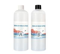 Kit de fabricación de moldes de silicona - Juego de silicona de moldeo líquido translúcido,Fabricante de moldes para fundición de resina, fundición de yeso, vela, arcilla, bricolaje - Rappor