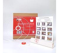 Kit de fabricación de pantallas de 35 cm para uso con lámparas de techo colgantes y lámpara de mesa y de pie, forma de círculo de tambor Needcraft Reino Unido, uso DIY con tela, textil, papel pintado