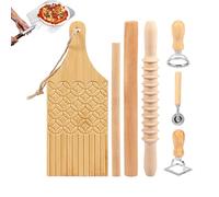 Kit de fabricación de pasta, sello manual de madera de alimenticio, rueda cortadora de raviolis, para albóndigas, de fideos, pastelería, cocina, hogar, restaurante, preparación de comidas