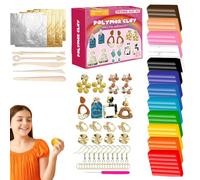 Kit de fabricación de pendientes de arcilla, 148 piezas para proyectos de joyería creativa, concepto de arte DIY para adolescentes, elementos de diseño hechos a mano con funciones de modelado