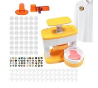 Kit de fabricación de pines de 55 mm, máquina para hacer botones con cortador circular y 48 insignias en blanco, para manualidades, negocios, eventos, hogar, proyecto escolar
