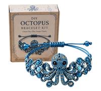 Kit de fabricación de pulseras de cuentas - Juego de joyería de pulpo, bonito de pulsera de cuentas de pulpo 3D para principiantes y adultos, proyecto creativo de fabricación de