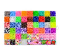Kit de fabricación de pulseras elásticas más de 3500 gomas de goma El kit de brazalete incluye clips boraselas ganchos de crochet varias cuentas más