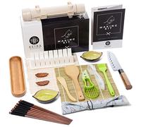 Kit de fabricación de sushi para principiantes, kit de fabricación de sushi de grado premium, kit completo de rodillo de sushi que incluye bazuca de sushi y tapete de sushi para enrollar ese sushi